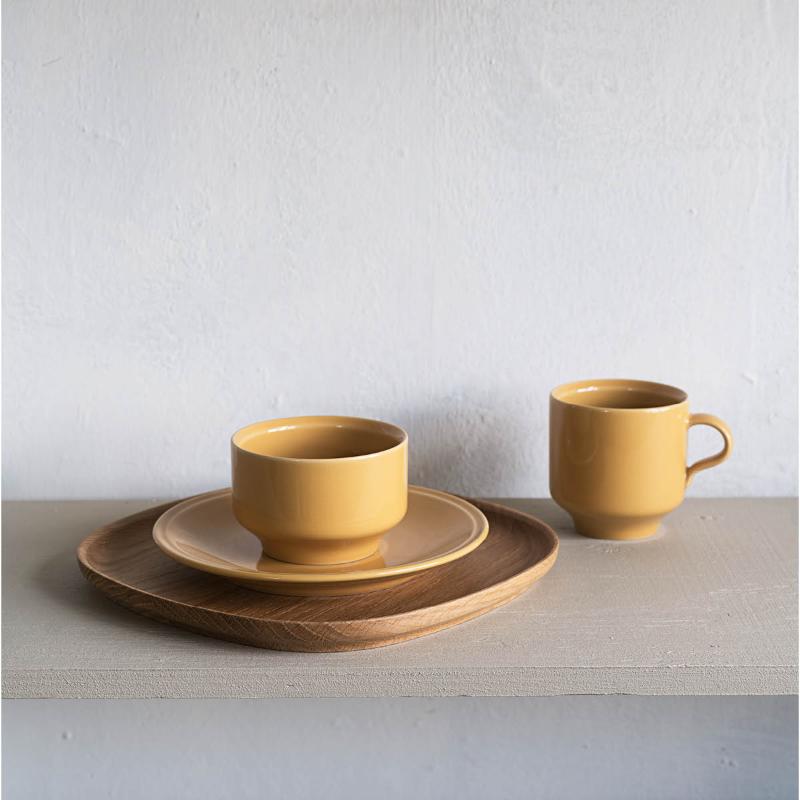 Rörstrand Höganäs Keramik asjett 19 cm oker