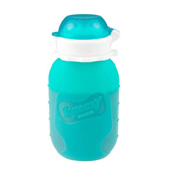 Squeasy Snacker drikkeflaske/klemmepose 177 ml aqua blue