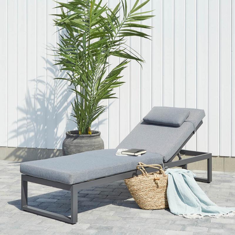 Easy Living Melo solseng 30,5 x 63 x 198 cm mørk grå