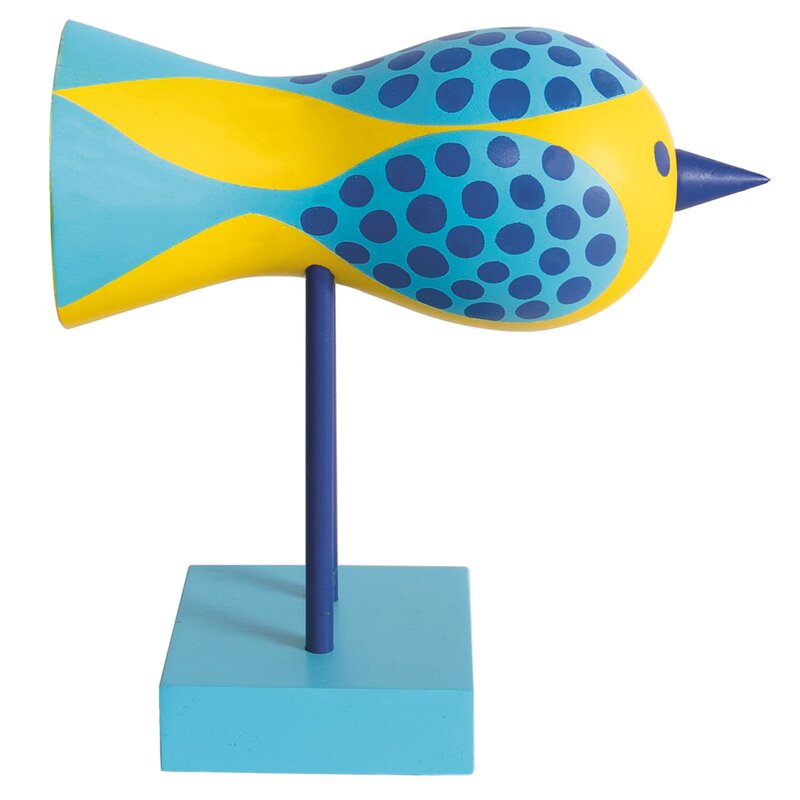 Design House Stockholm Birds 1967 no 5 16 cm gul/blå