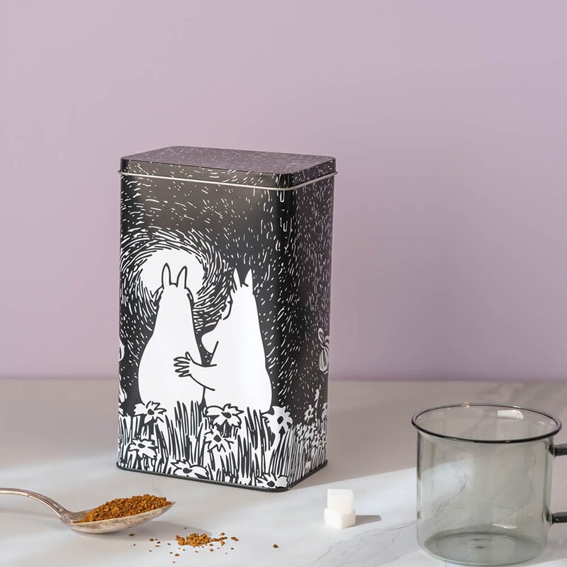 Muurla Mummi kaffeboks 12x8x20 cm Vennskap svart/hvit