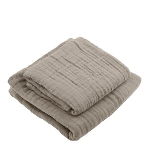 The Organic Company FINE gavepakke med badehåndkle og håndhåndkle clay