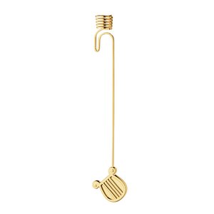Georg Jensen 2026 lysholder til juletre harpe gull