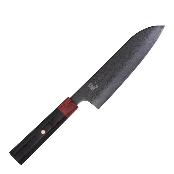 Yaxell Rei santokukniv 16,5 cm DLC svart/rød