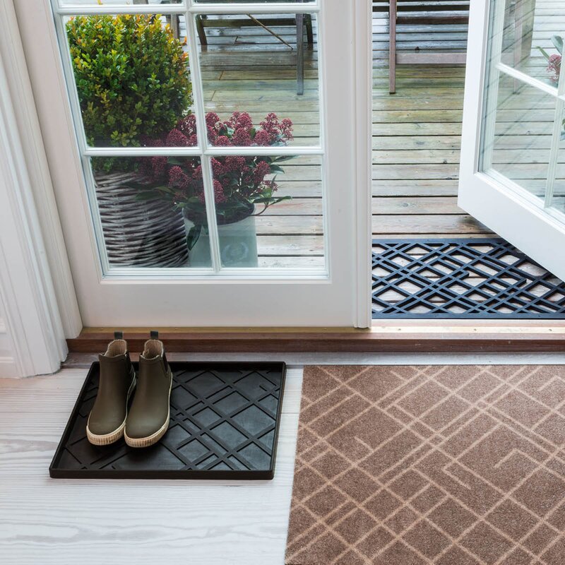 Tica Copenhagen Lines sko- og støvelbrett 48x38x3 cm svart