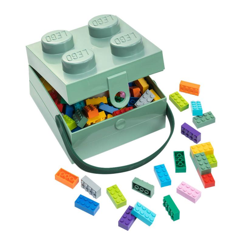 Lego Boks med håndtak grønn