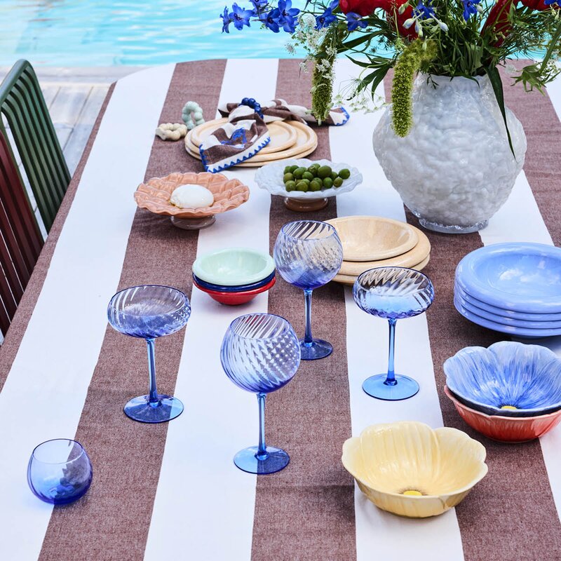 ByOn Poppy valmue skål M 18x6,5 cm blå