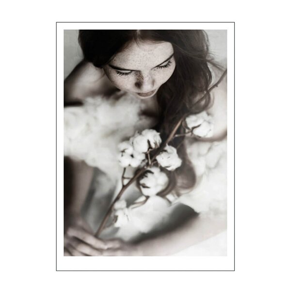 Poster & Frame Ingrey Studio poster 50x70 cm girl with cottonflower