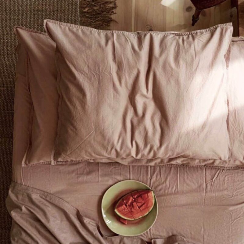 Midnatt Wilted stretchlaken 90x200 cm dusty pink