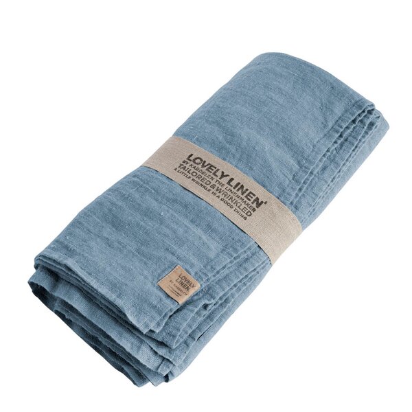 Lovley Linen Lovely bordduk lin 145x380 cm Dusty Blue