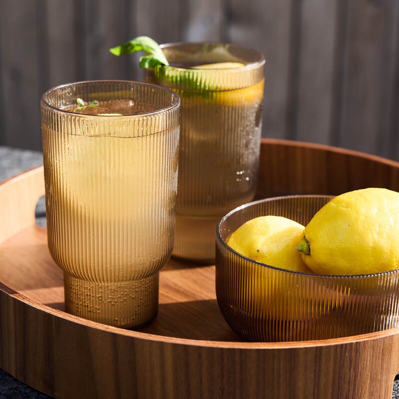 Sagaform Billi vannglass 43 cl 4 stk brun