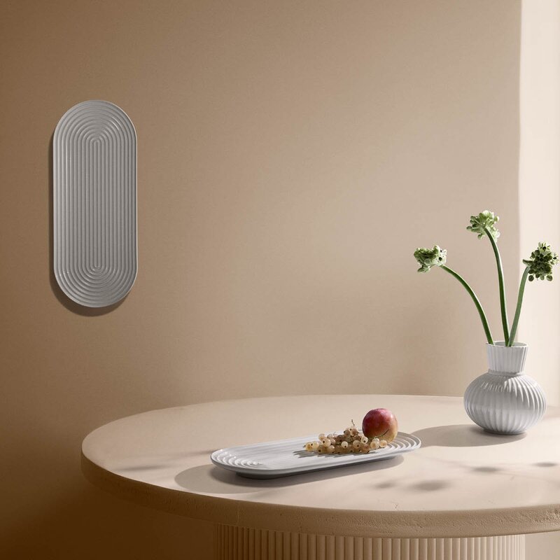 Lyngby Porcelæn Lyngby Tura oval serveringsfat 48x20 cm hvit