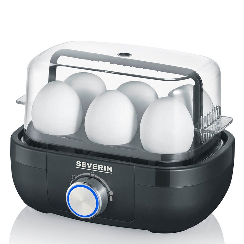Severin Eggekoker EK3166 med elektronisk kontroll 6 egg svart