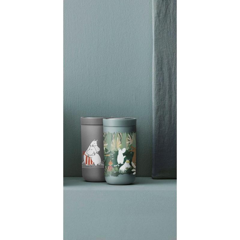 Stelton Moomin To Go Click kopp 20 cl soft light grey
