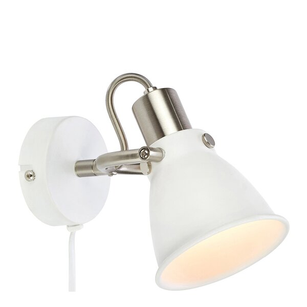 Markslöjd Alton vegglampe 20 cm hvit/krom