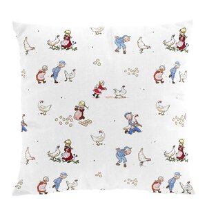 Arvidssons Textil Emil & Ida i hönsgården putetrekk 32x40 cm offwhite
