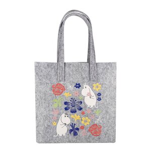 Muurla Mummi handlenett 10x40x40 cm Blomster grå