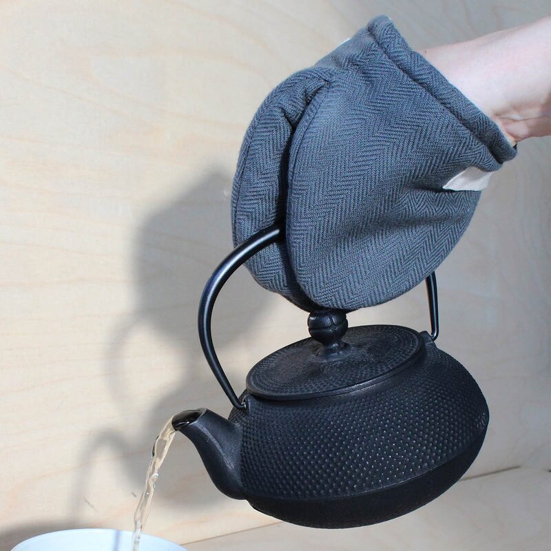 The Organic Company Ovnvotter 14x14 cm 2 stk dark grey