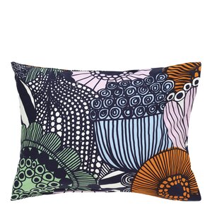 Marimekko Siirtolapuutarha putetrekk 50x60 cm hvit/mørk blå/oransje