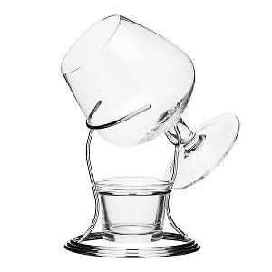Barcraft Sett med cognacglass og varmer 35 cl stål