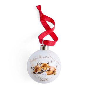 Royal Worcester Wrendale Designs julekule Baby-s First Christmas 2026
