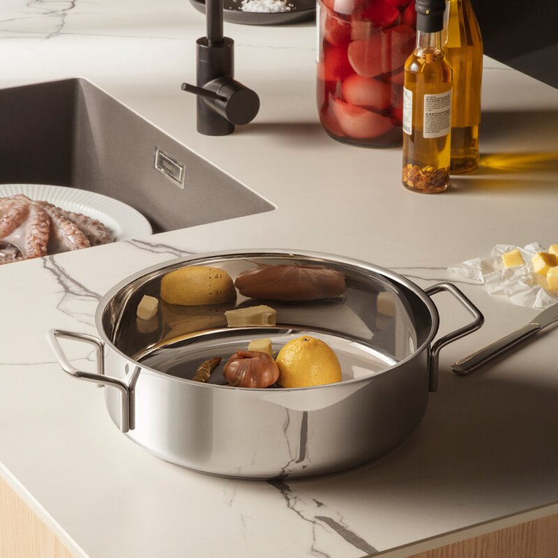 Eva Trio Stainless Steel sautégryte 28 cm med 2 håndtak