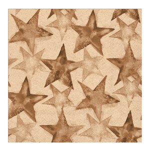 Ambiente Serviett 33x33 cm 20 stk Watercolour Stars brun
