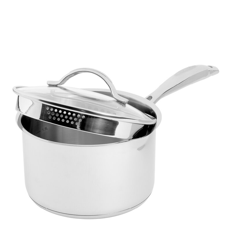 Scanpan STS kasserolle m/ lokk 2,5L/18 cm