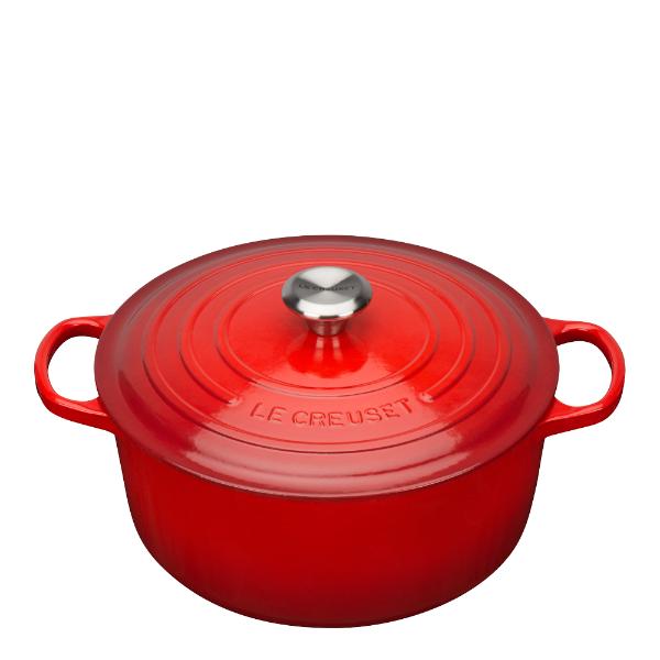 Le Creuset Signature støpejernsgryte rund 28 cm 6,7L cerise