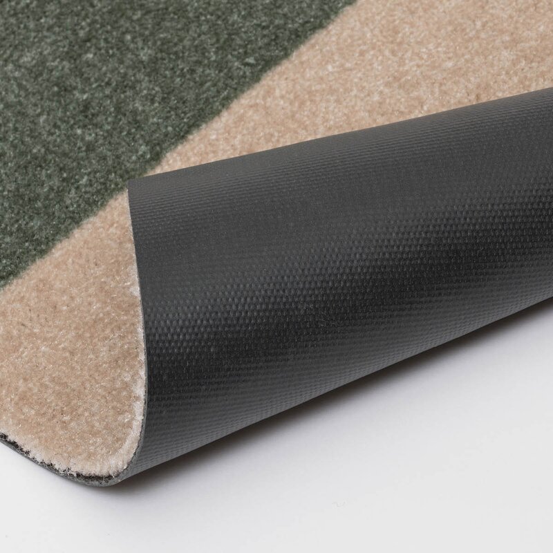 Tica Copenhagen Stripes horisontal gulvmatte 120x67 cm bordeaux/green/ivory