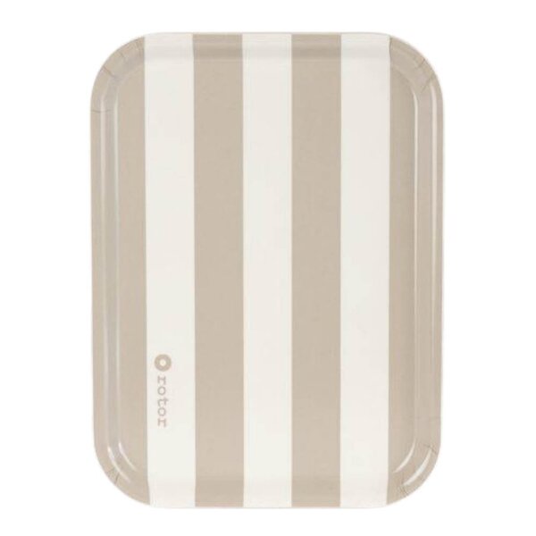 Rotor Design Stripes serveringsbrett 27x30 cm hvit/beige