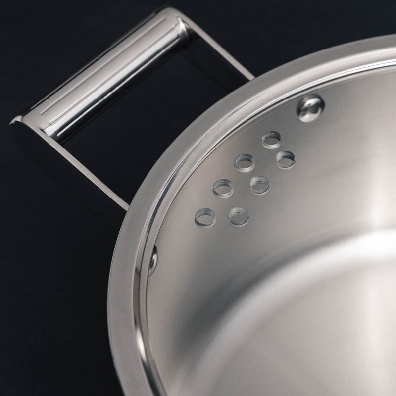 Vargen & Thor Glima gryte 4L med lokk blankt stål