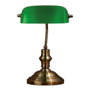 Markslöjd Bankers bordlampe 42 cm antikk/grønn