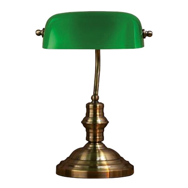 Markslöjd Bankers bordlampe 42 cm antikk/grønn