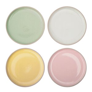 Jamie Oliver Big Love tallerken i stentøy 19 cm 4 stk rosa/hvit/grønn/gul