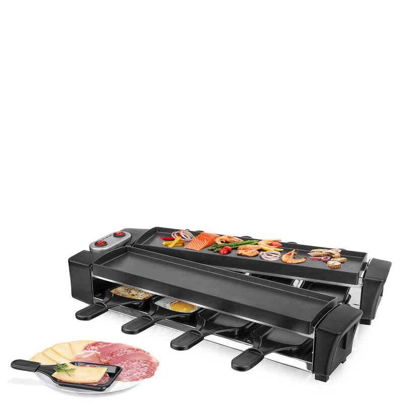EMERIO Raclette RG-132098.2 8 personer støpejern