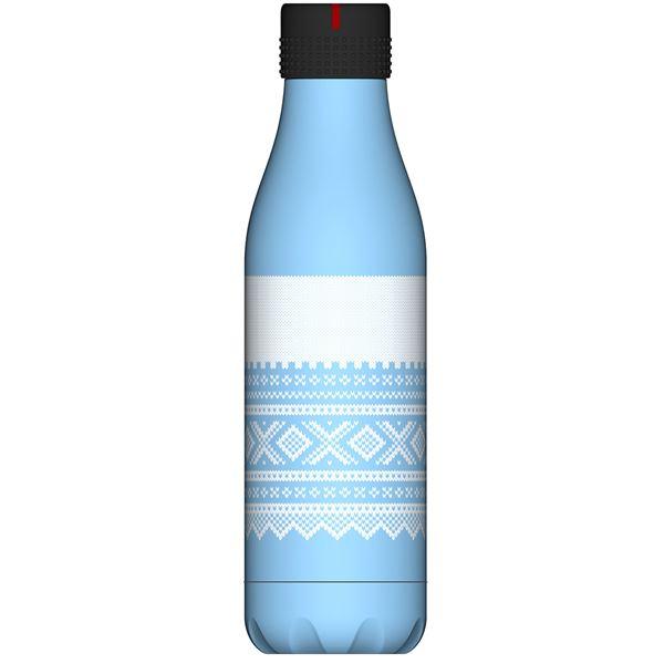 Les Artistes Bottle Up Marius termoflaske 0,5L lys blå/hvit