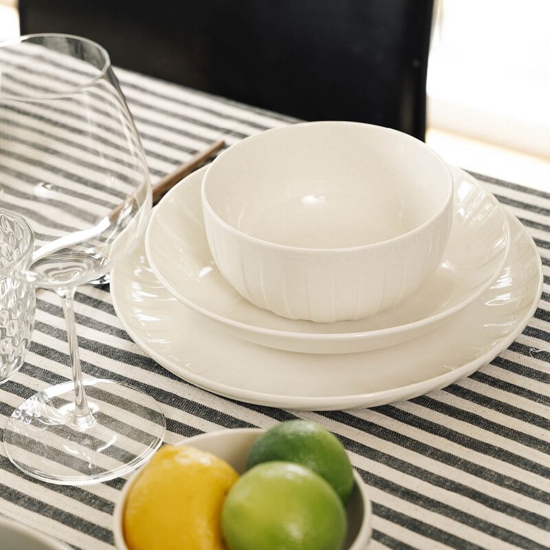 Stiernholm Senja dyp tallerken 21 cm hvit