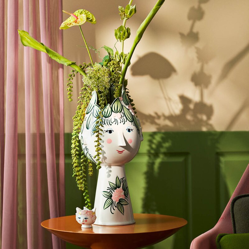 Bjørn Wiinblad Titania vase 50 cm grønn