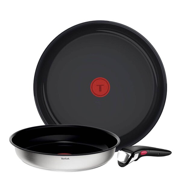 Tefal Ingenio Emotion stekepannesett 3 deler brushed ceramic