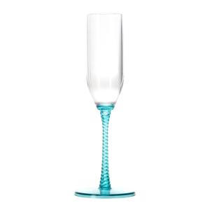 Stiernholm Eden champagneglass 15 cl blå spiral/turkis