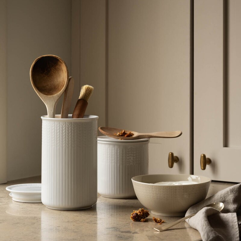 Rörstrand  Swedish Grace krukke M 0,8L snø/hvit