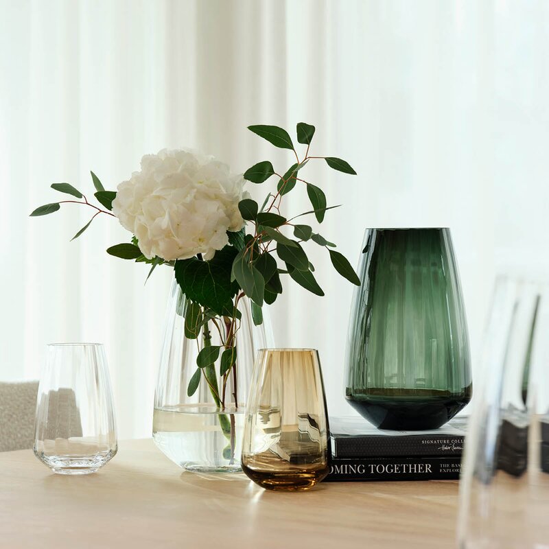 Magnor Optique vase 17 cm light topaz