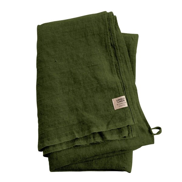 Lovley Linen Lovely Hamam badehåndkle lin 90x145 cm Jeep Green