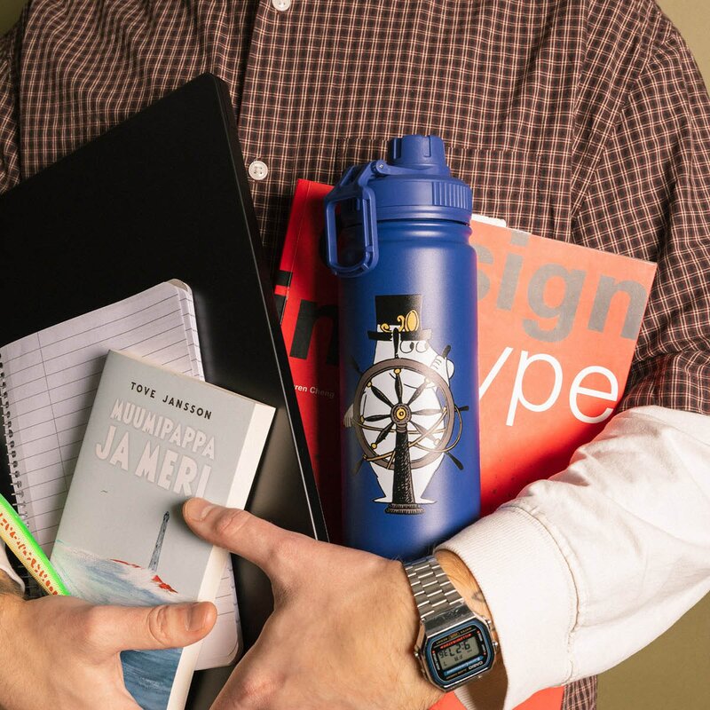 Nordicbuddies Mummi termosflaske 0,55L marineblå