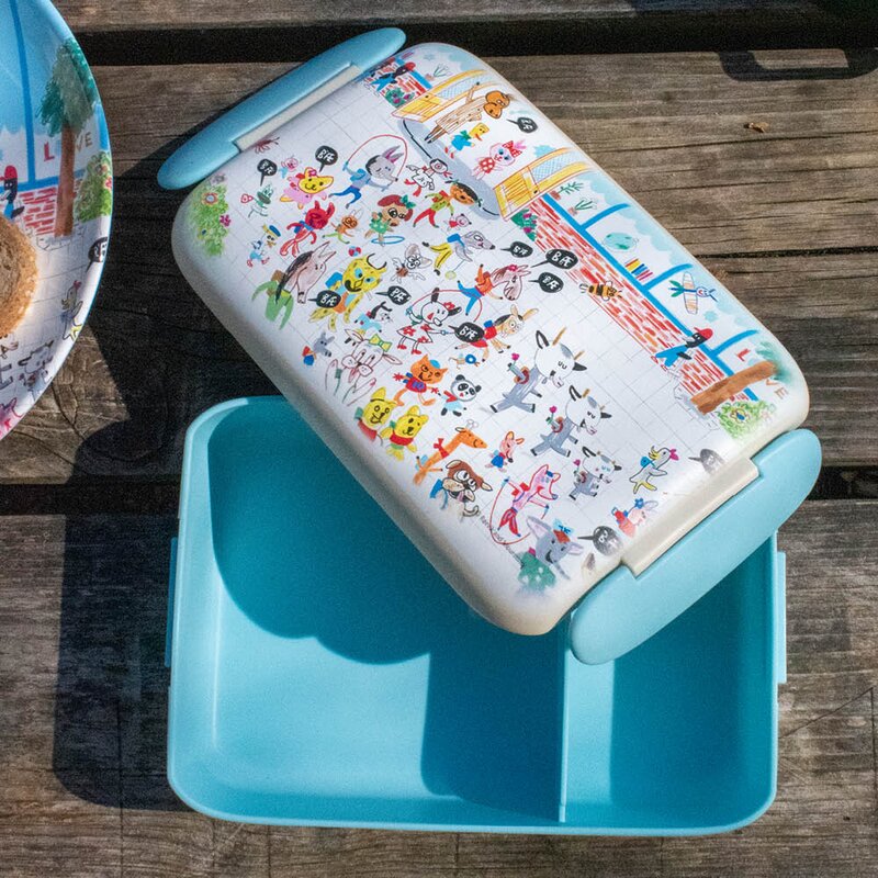 Modern House Bukkene Bruse matboks 0,9L back to school blå