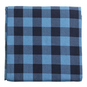 Midnatt Gingham sengeteppe 260x260 cm blå