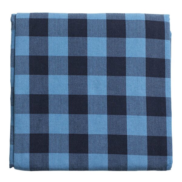 Midnatt Gingham sengeteppe 260x260 cm blå