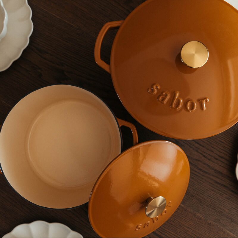 Sabor Classic støpejernsgryte 6,7L pumpkin spice