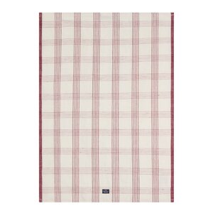 Lexington Kjøkkenhåndkle lin/bomull 50x70 cm rutete hvit/rød